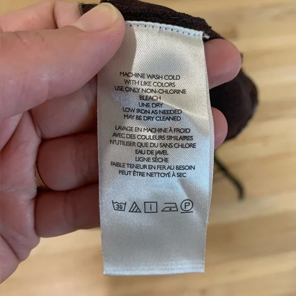 Urban Outfitters Chloe Chocolate Satin Slip Dress Lace Bust Crossover Back Sz L - Picture 8 of 12